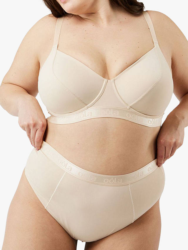 Oola Lingerie Control High Waisted Thong, Latte