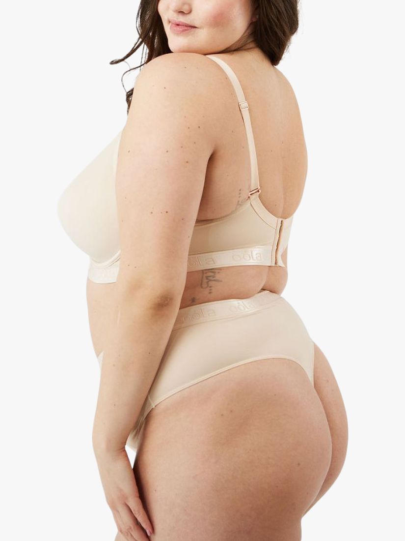 Oola Lingerie Control High Waisted Thong, Latte, 14-16