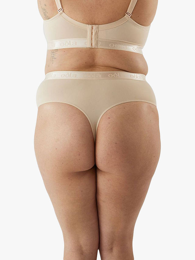 Oola Lingerie Control High Waisted Thong, Latte