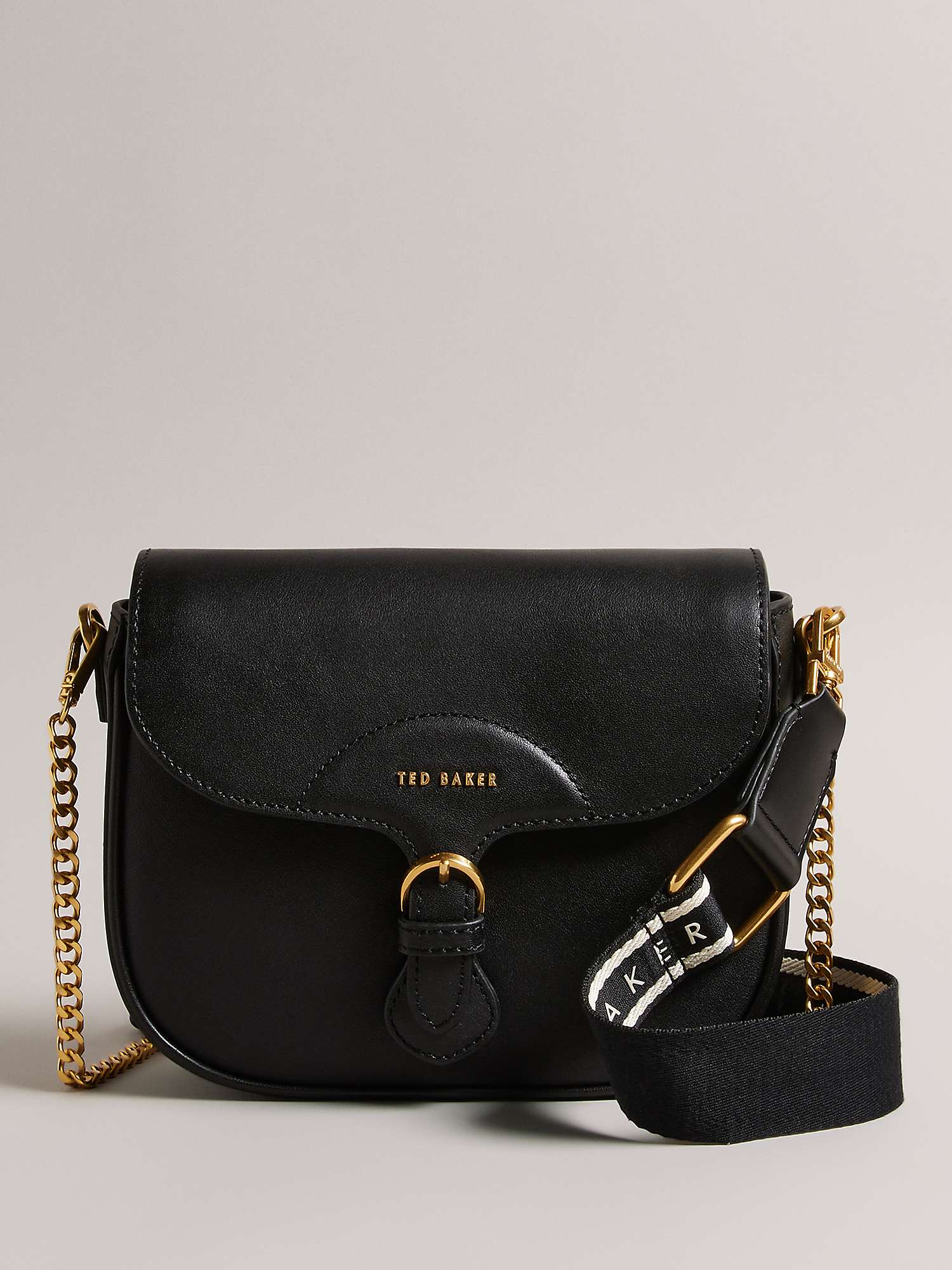 Buy Ted Baker Esia Leather Cross Body Saddle Bag Online at johnlewis.com