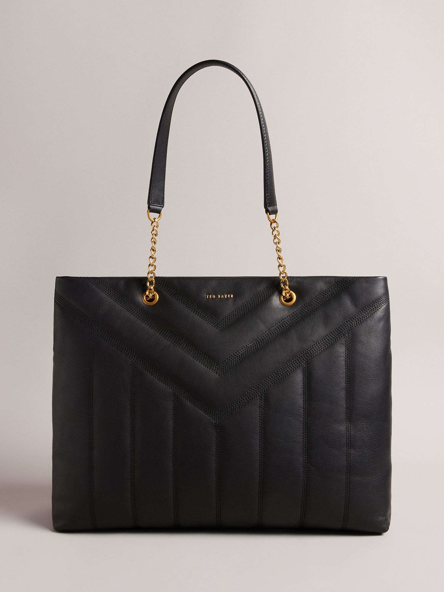 Ted Baker Ayalia Quilted Leather Tote Bag, Black