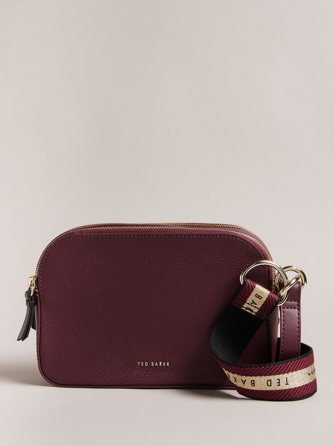 Ted Baker Darcelo Grained Leather Camera Bag, Burgunday, One Size