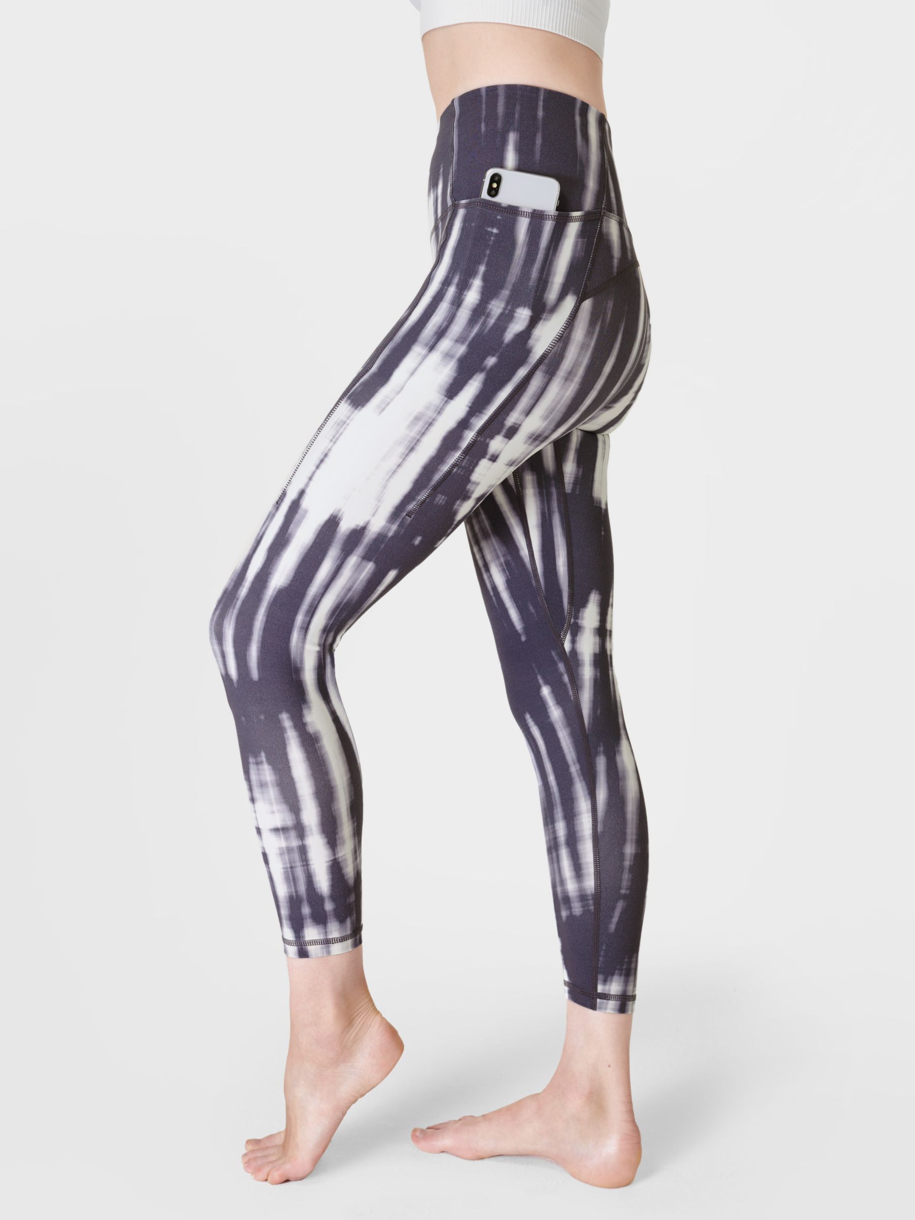 Onzie high waisted yoga 7/8 leggings in floral leopard