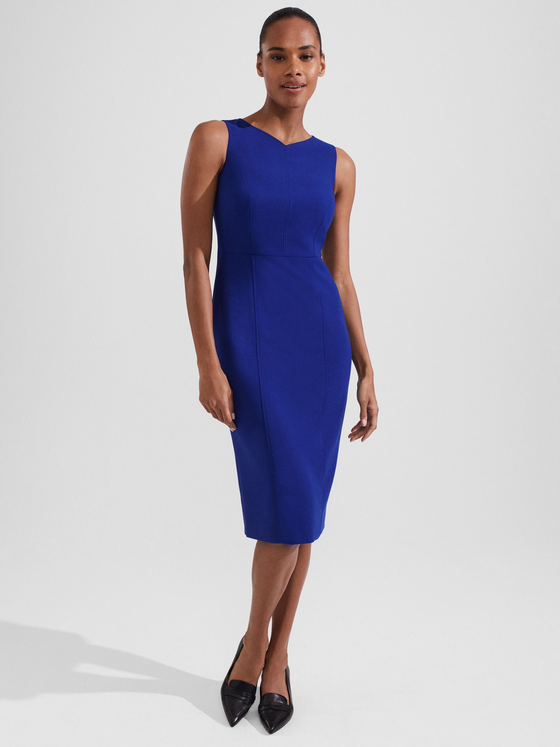 Hobbs Silvia Pencil Dress, Cobalt Blue at John Lewis & Partners