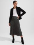 Hobbs Kayla Pleated Midi Skirt, Multi