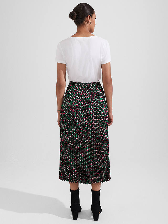 Hobbs Kayla Pleated Midi Skirt, Multi