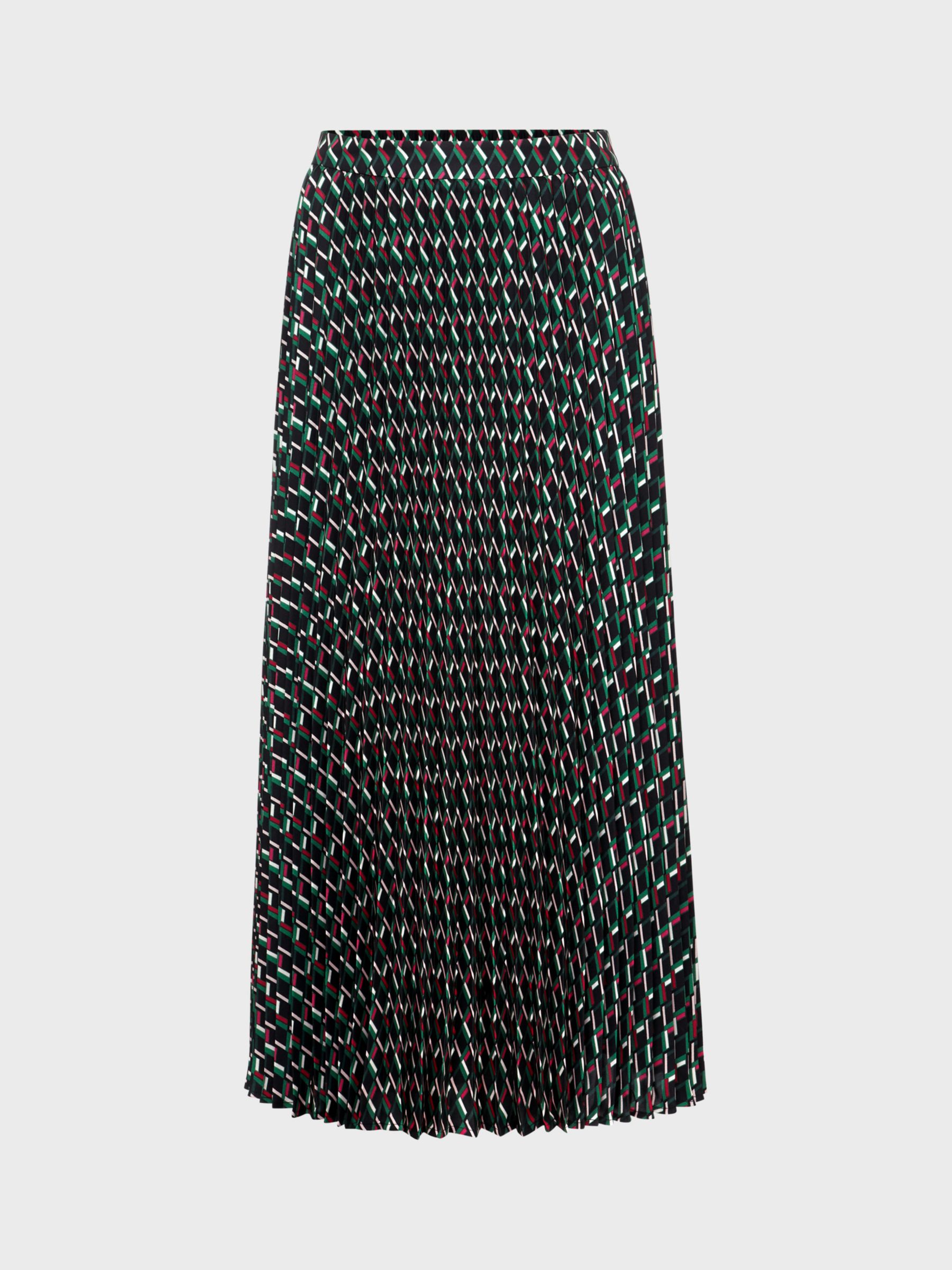 Hobbs Kayla Pleated Midi Skirt, Multi at John Lewis & Partners