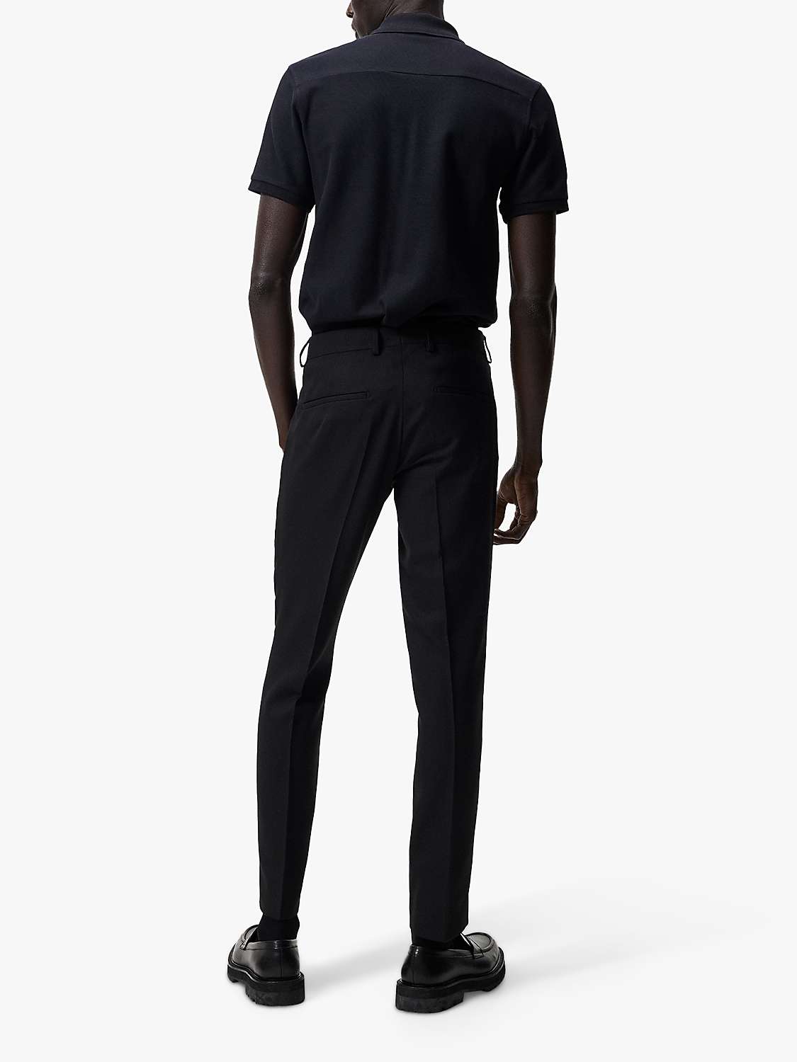 J.Lindeberg Pique Polo Shirt, Black at John Lewis & Partners