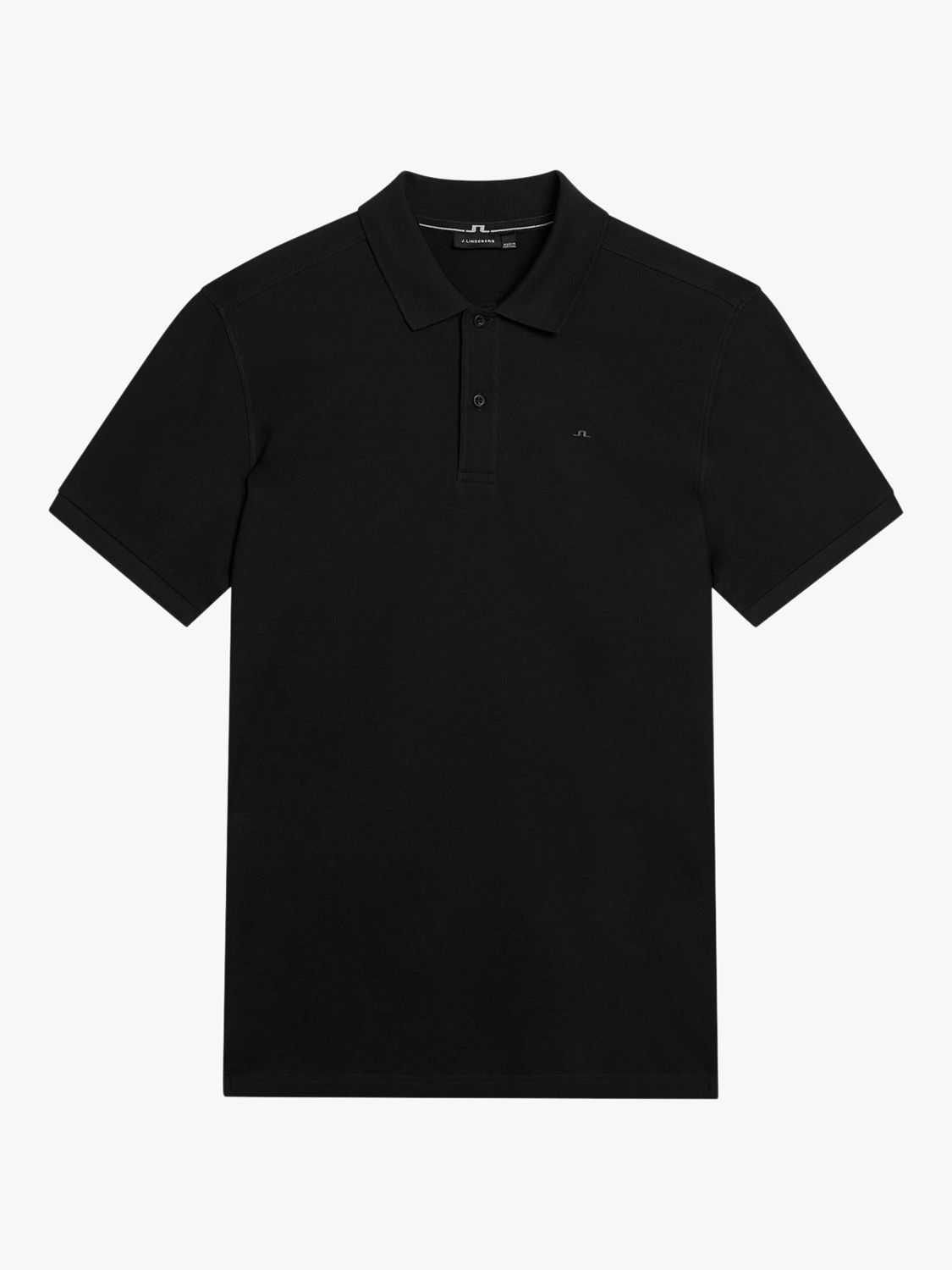 J.Lindeberg Pique Polo Shirt, Black, S
