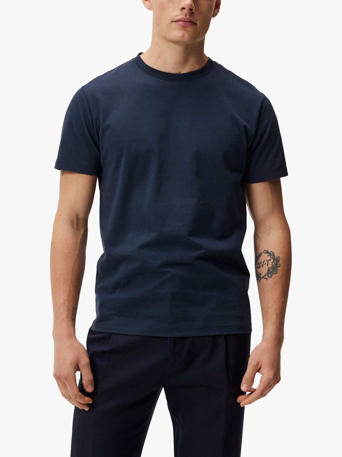 J.Lindeberg Sid Basic T-Shirt, Jl Navy at John Lewis & Partners