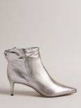 Ted Baker Yona Leather Ankle Boots, Grey Gunmetal