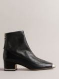 Ted Baker Neomlia Toe Cap Stretch Leather Boot, Black, Black Black