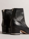 Ted Baker Neomlia Toe Cap Stretch Leather Boot, Black, Black Black