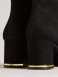 Ted Baker Noranas Suede Block Heel Ankle Boots, Black, Black Black
