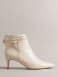 Ted Baker Yonas Leather Ankle Boots, Cream, Natural Cream
