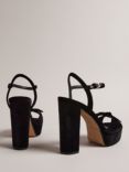 Ted Baker Kayvi Velvet Platform Heel Sandals, Black Black