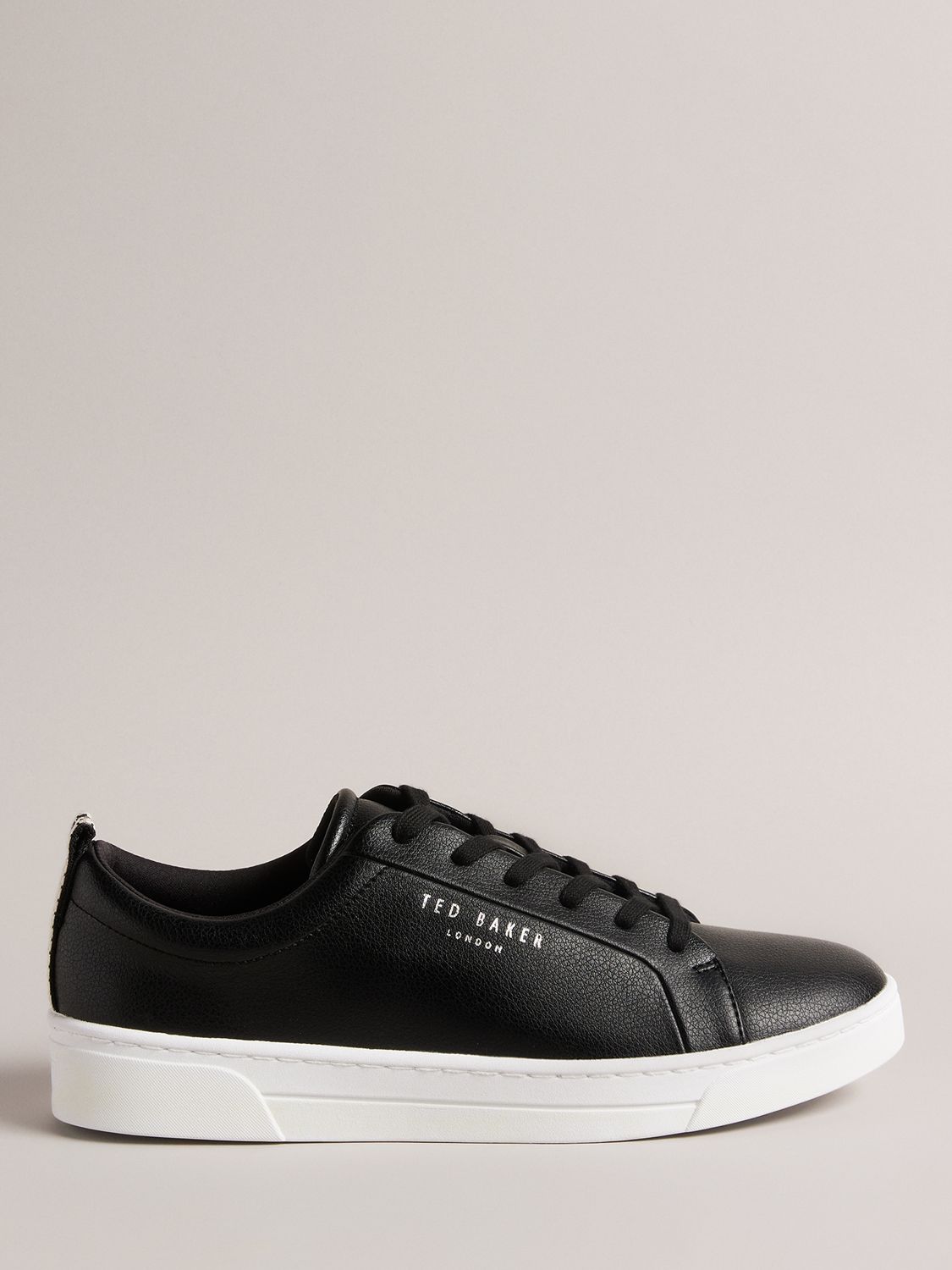 LIMITED COLLECTION White and Black Flatform Trainer In Wide Fit