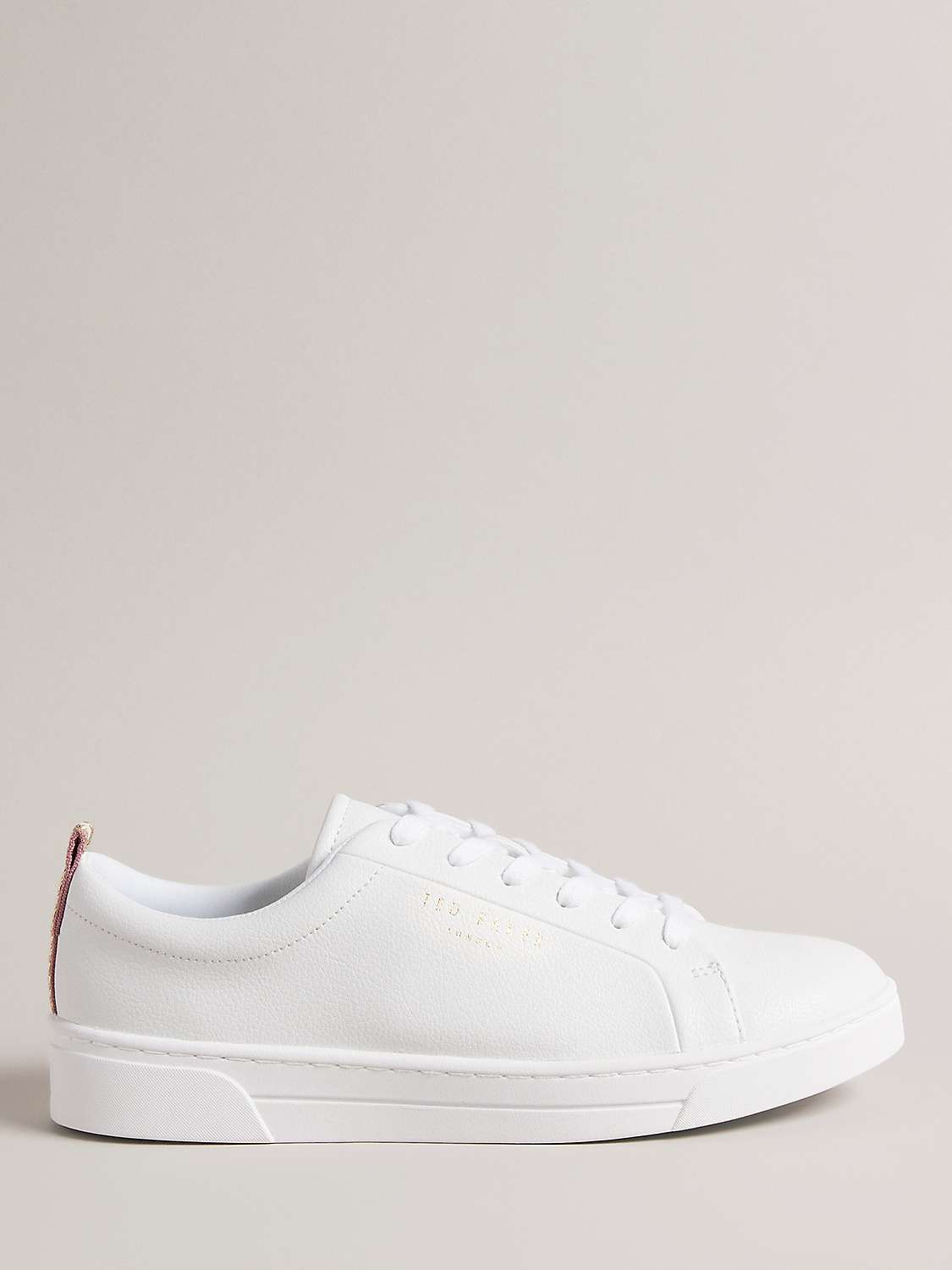 Buy Ted Baker Artioli Low Top Trainers, White Online at johnlewis.com