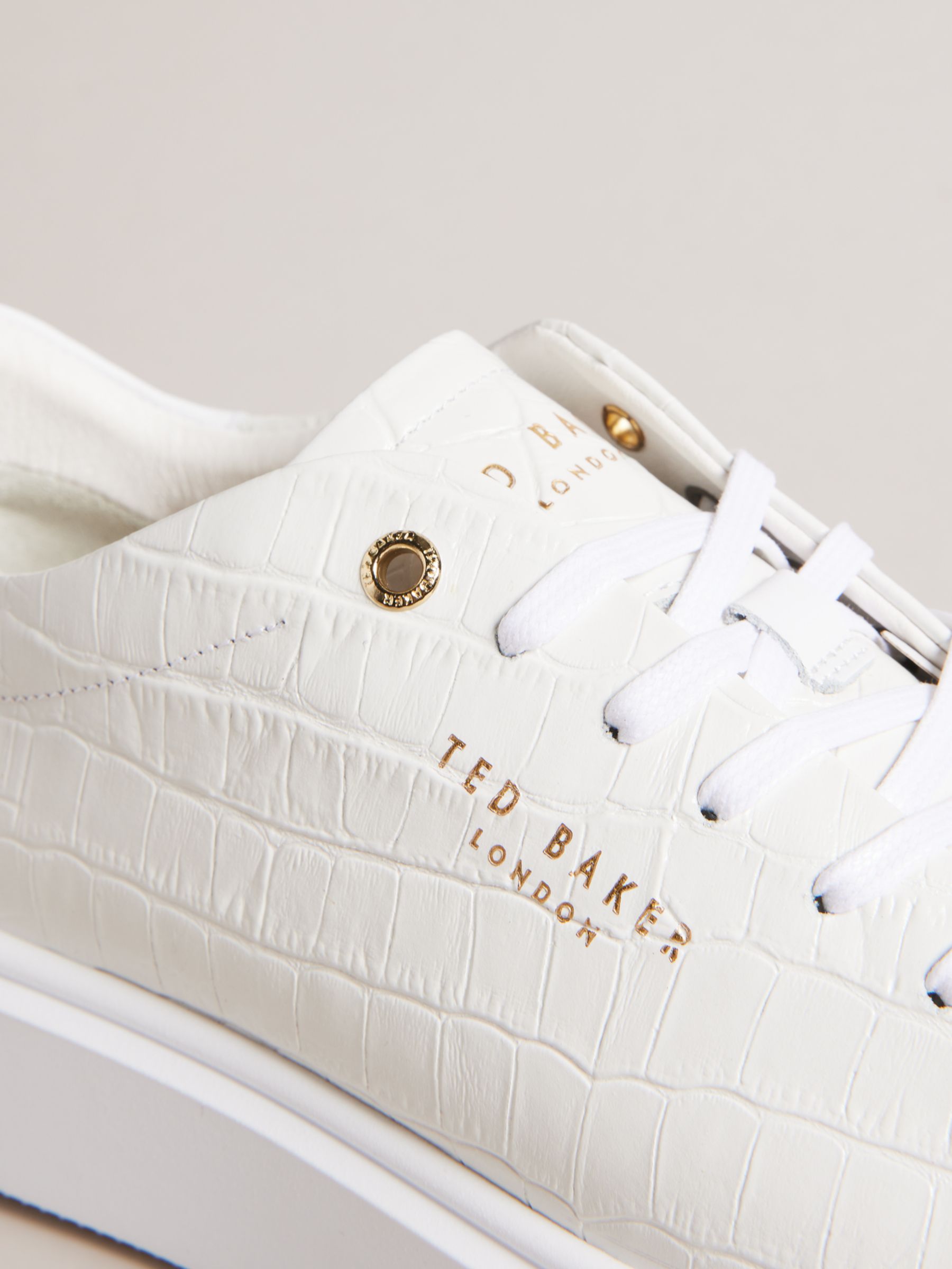 Ted baker sale white leather trainers