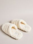 Ted Baker Luvdey Borg Faux Fur Mulr Slippers, Natural Cream