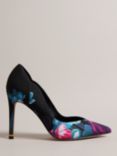Ted Baker Orlas Floral Satin Court Shoes, Black