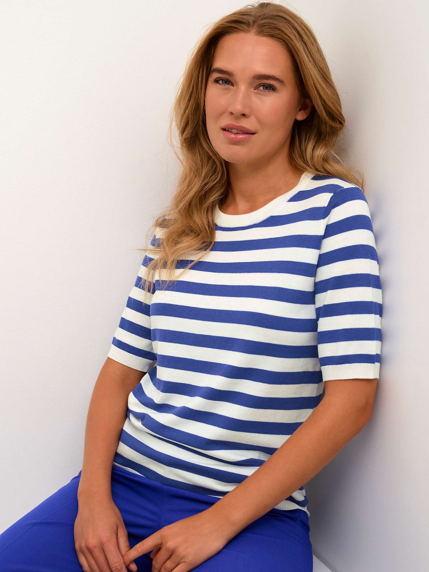 Buy KAFFE Milo Short Sleeve Striped T-Shirt Online at johnlewis.com