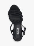 Dune Mulberrie Diamante Embellished Platform Sandals, Black
