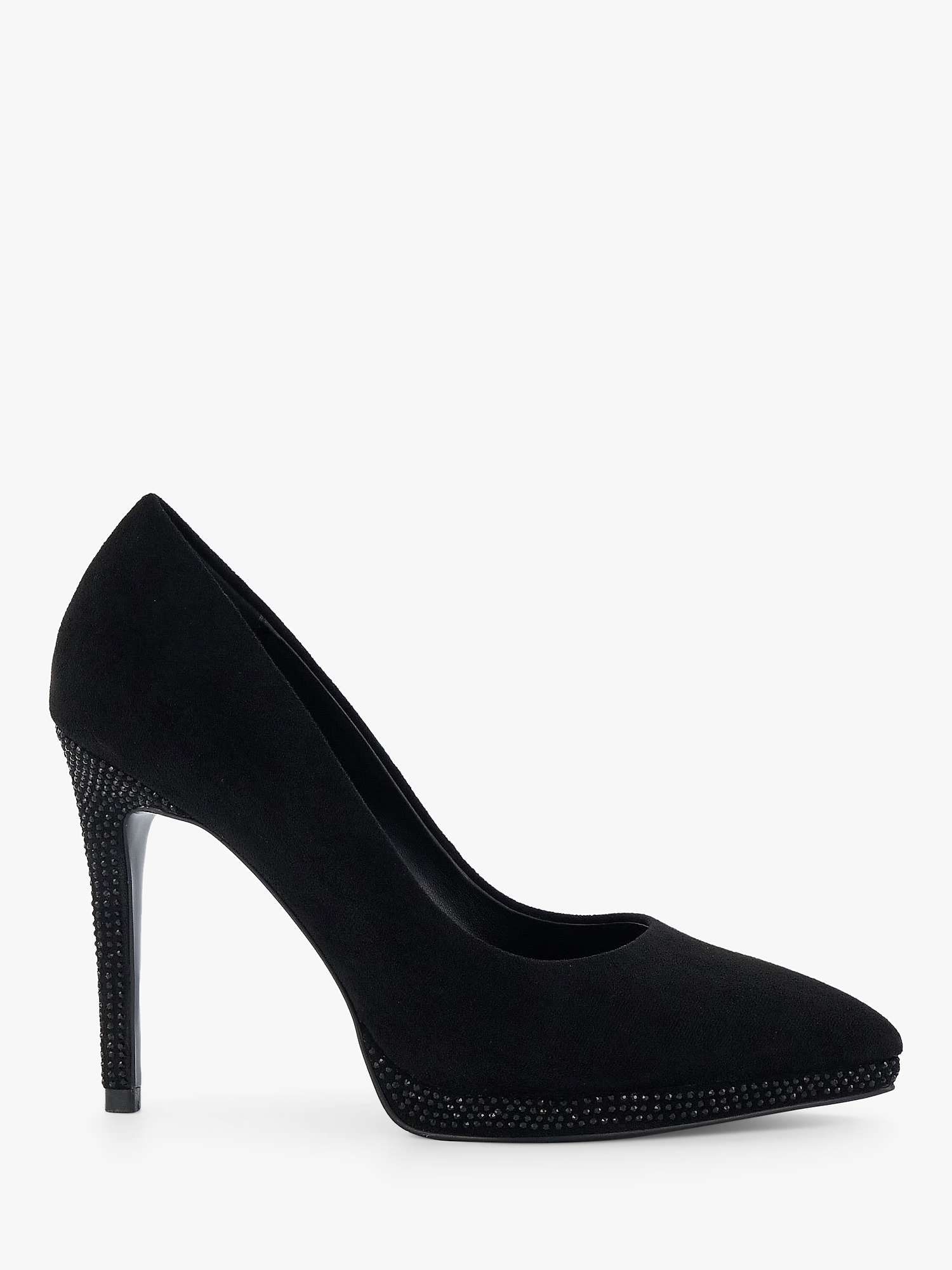 Buy Dune Appleton Diamante Stiletto Heel Court Shoes, Black Online at johnlewis.com