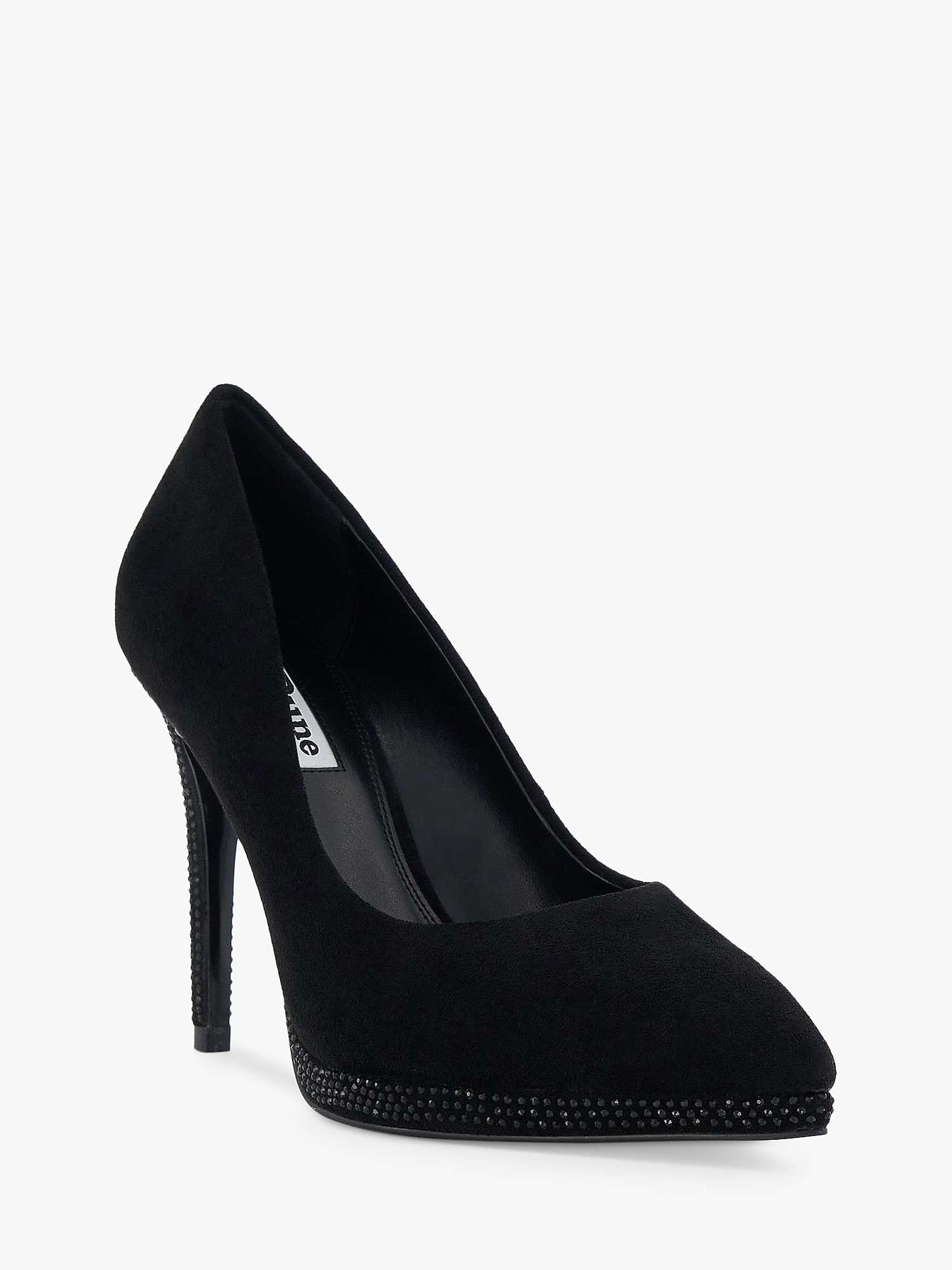 Buy Dune Appleton Diamante Stiletto Heel Court Shoes, Black Online at johnlewis.com