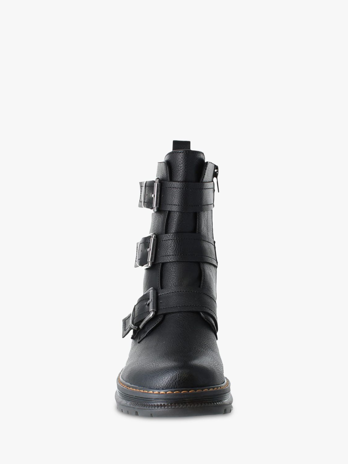 Westland by Josef Seibel Peyton Biker Boots With Buckle Detail, Black, 4