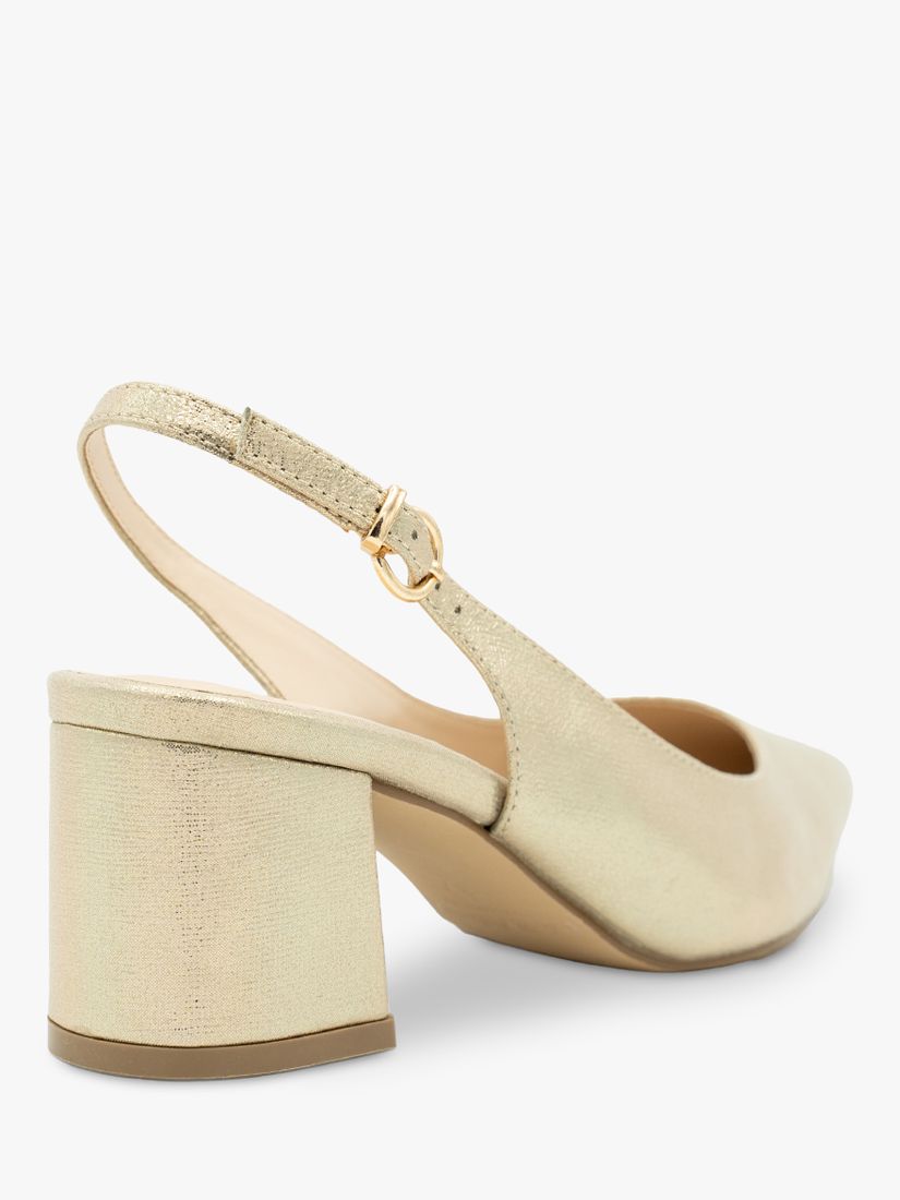 Paradox London Imelda Block Heel Shoes, Champagne at John Lewis