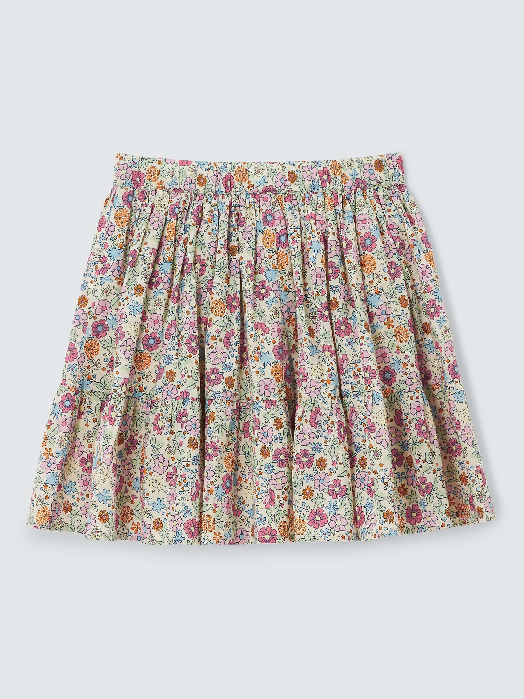 Buy John Lewis Ditsy Floral Tiered Skirt, Multi Online at johnlewis.com