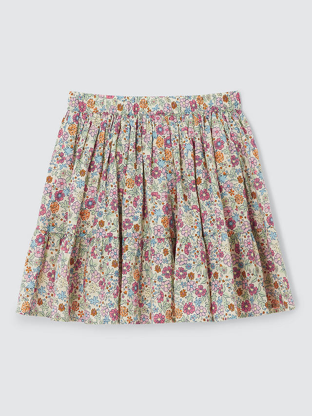 John Lewis Ditsy Floral Tiered Skirt, Multi