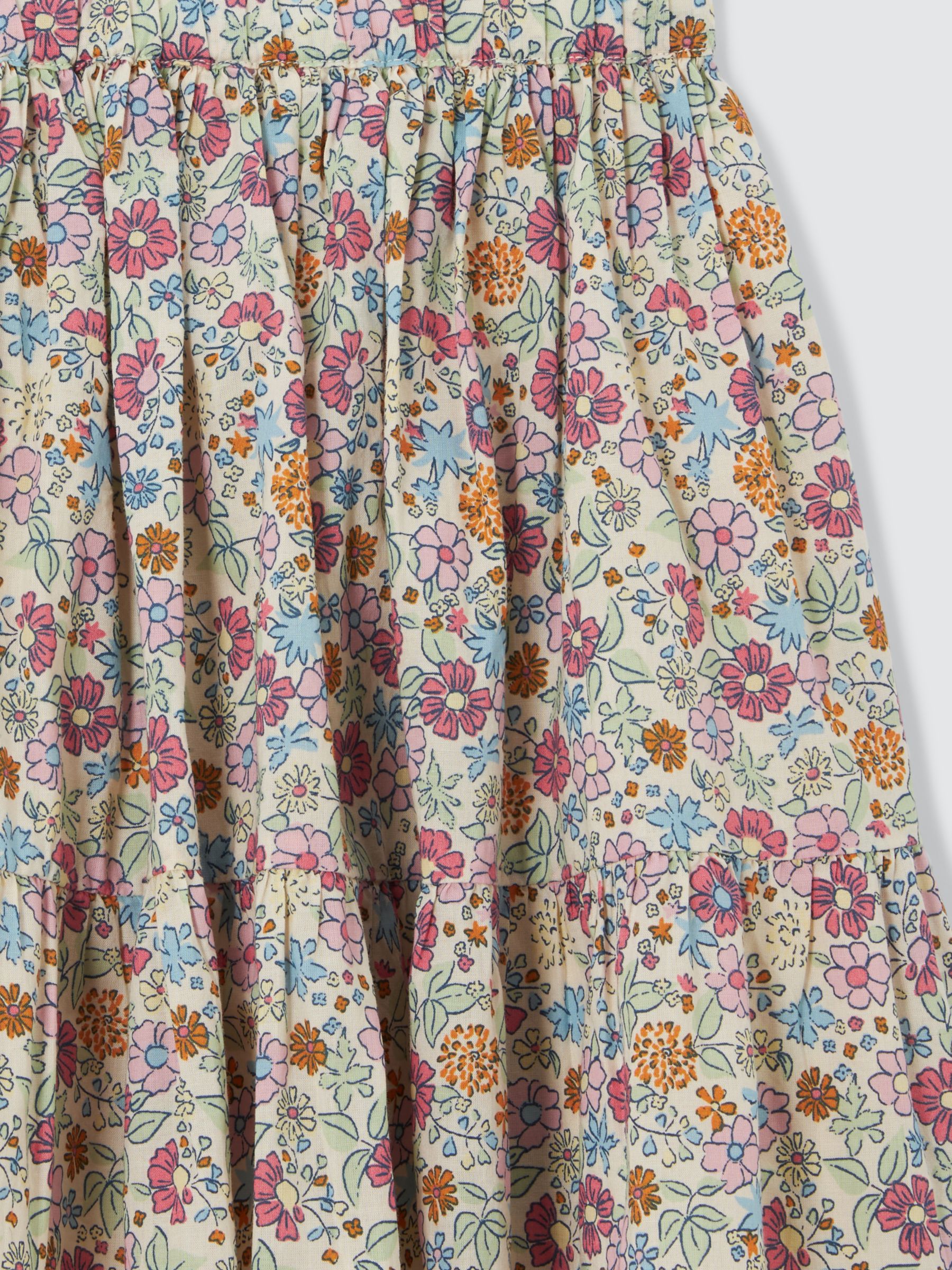 John Lewis Ditsy Floral Tiered Skirt, Multi at John Lewis & Partners