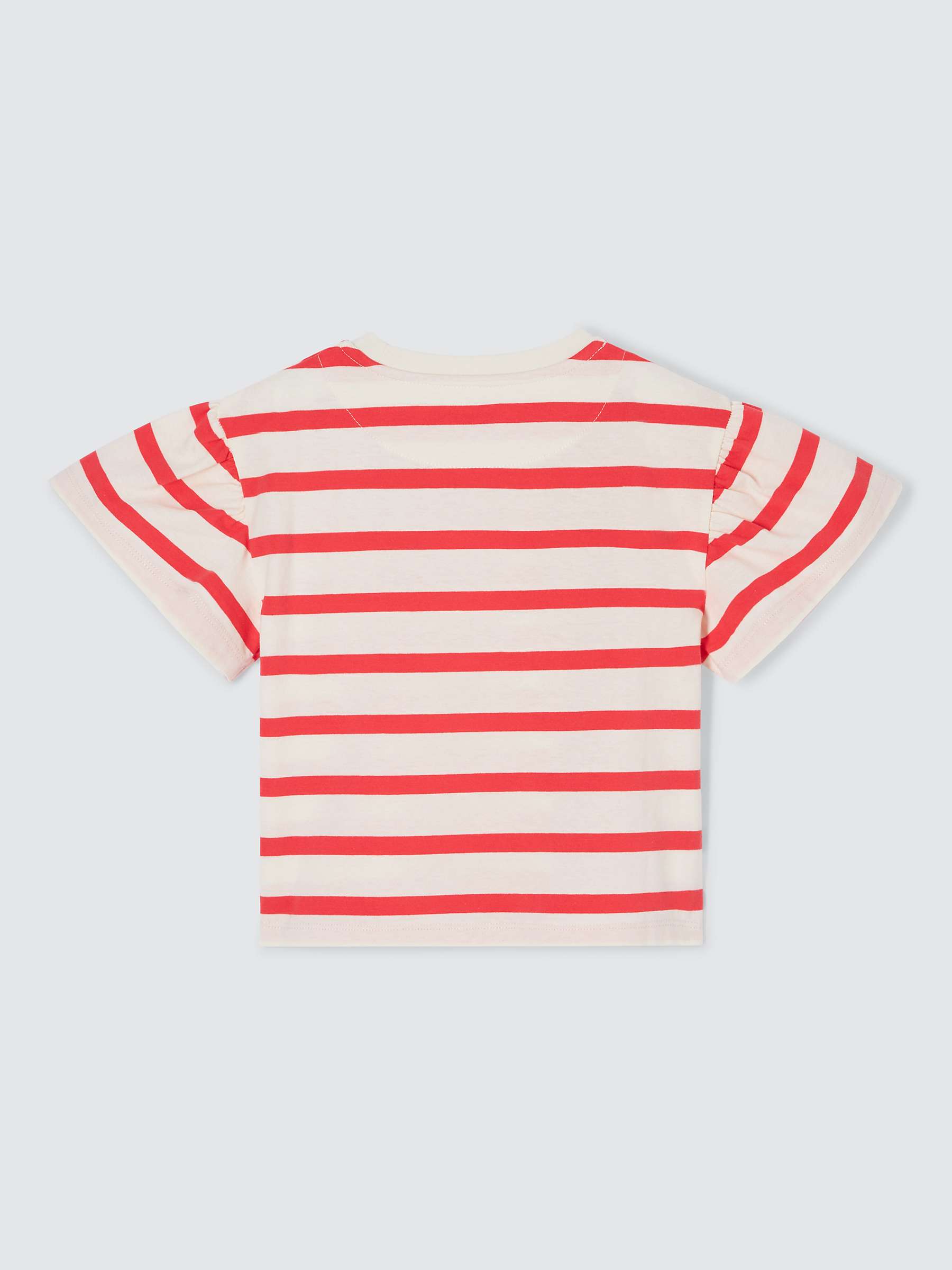 Buy John Lewis Bonjour Stripe T-Shirt, Cayenne Online at johnlewis.com