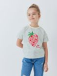 John Lewis Kids' Stripe Strawberry T-Shirt, Multi