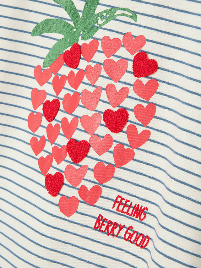 John Lewis Kids' Stripe Strawberry T-Shirt, Multi