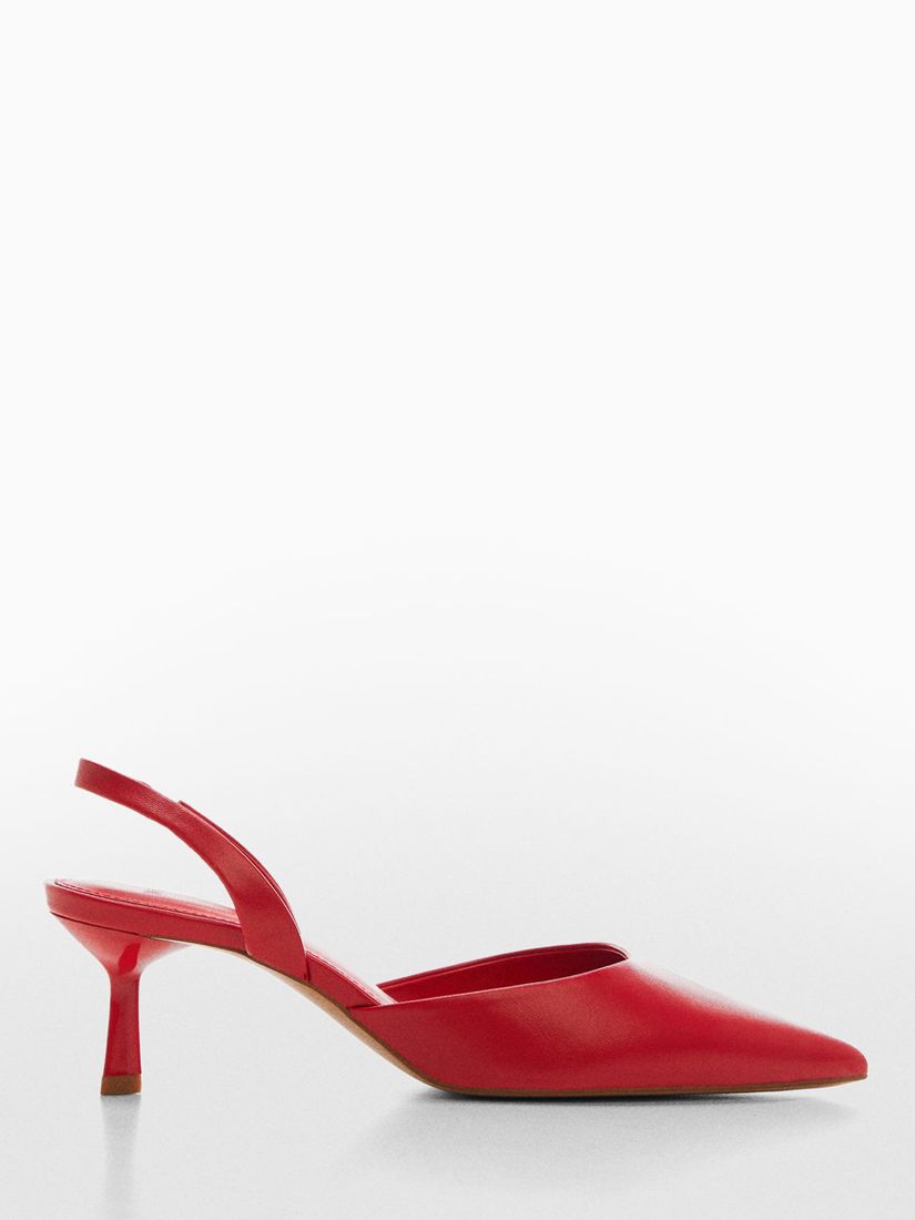 Mango Wando Mid Heel Shoes, Red at John Lewis & Partners