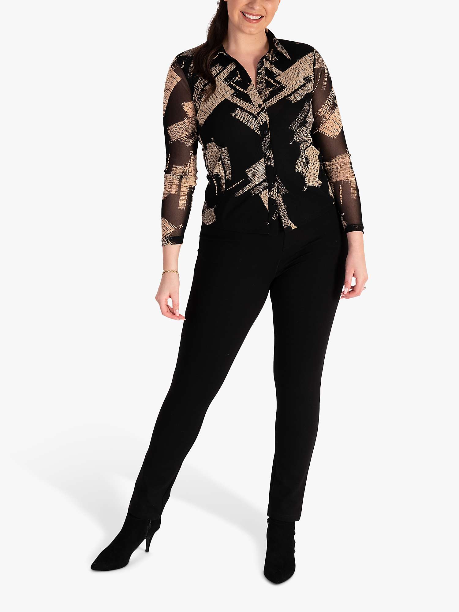 Buy chesca Ponte Roma Pull On Trouser, Black Online at johnlewis.com