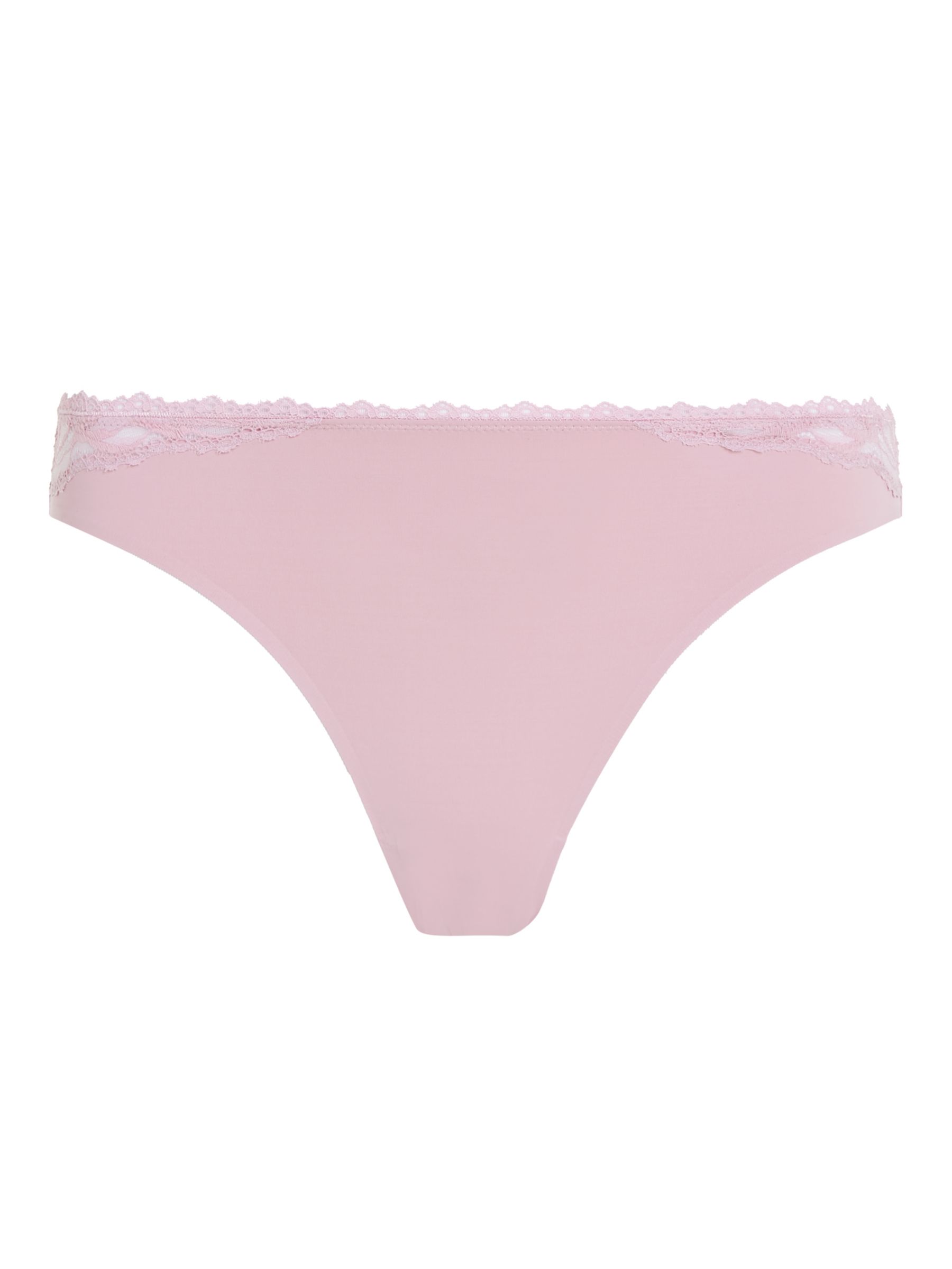 Calvin Klein Seductive Comfort Lace Trim Bikini Knickers, Mauve Mist at ...