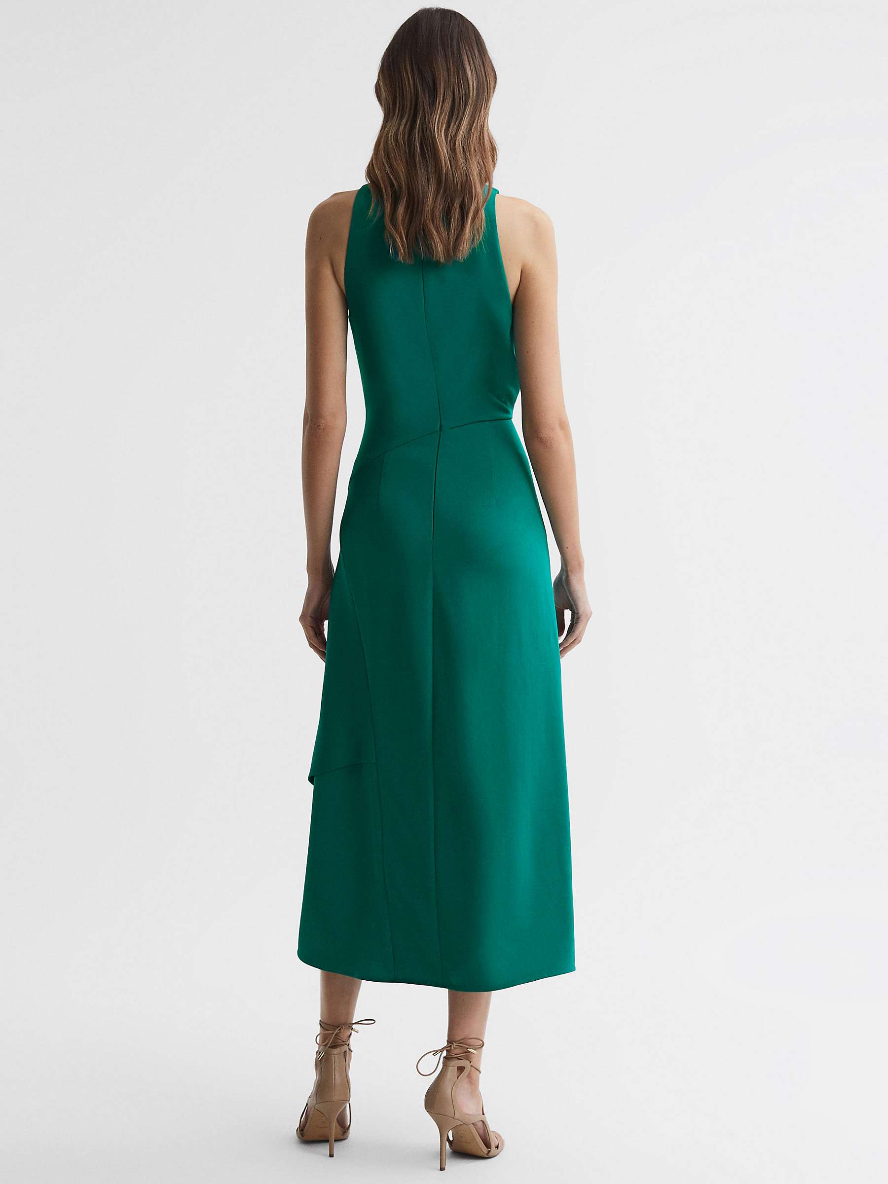 Reiss Giana Cowl Neck Dress, Green at John Lewis & Partners