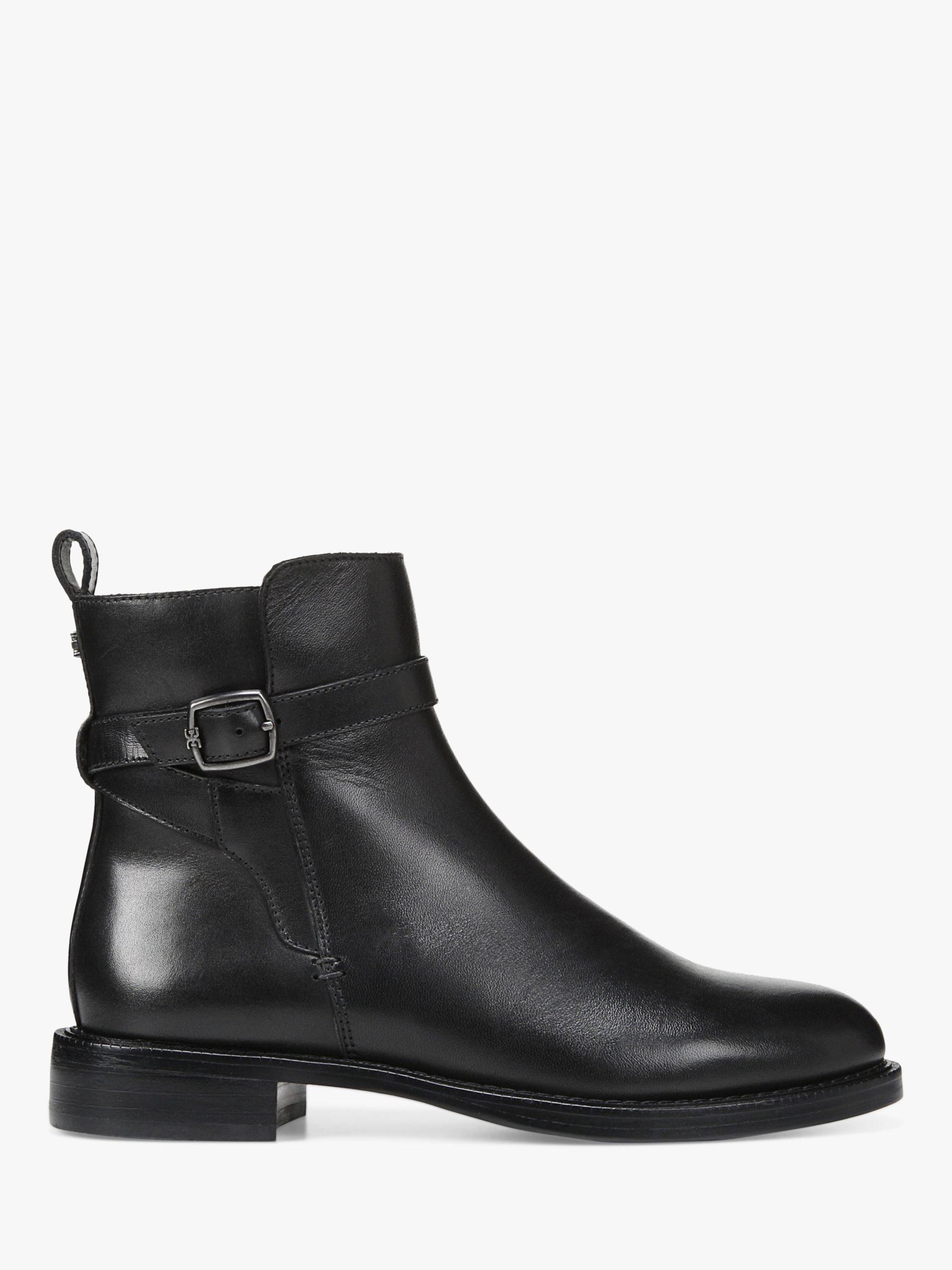 Sam Edelman Nolynn Leather Ankle Boots, Black at John Lewis & Partners