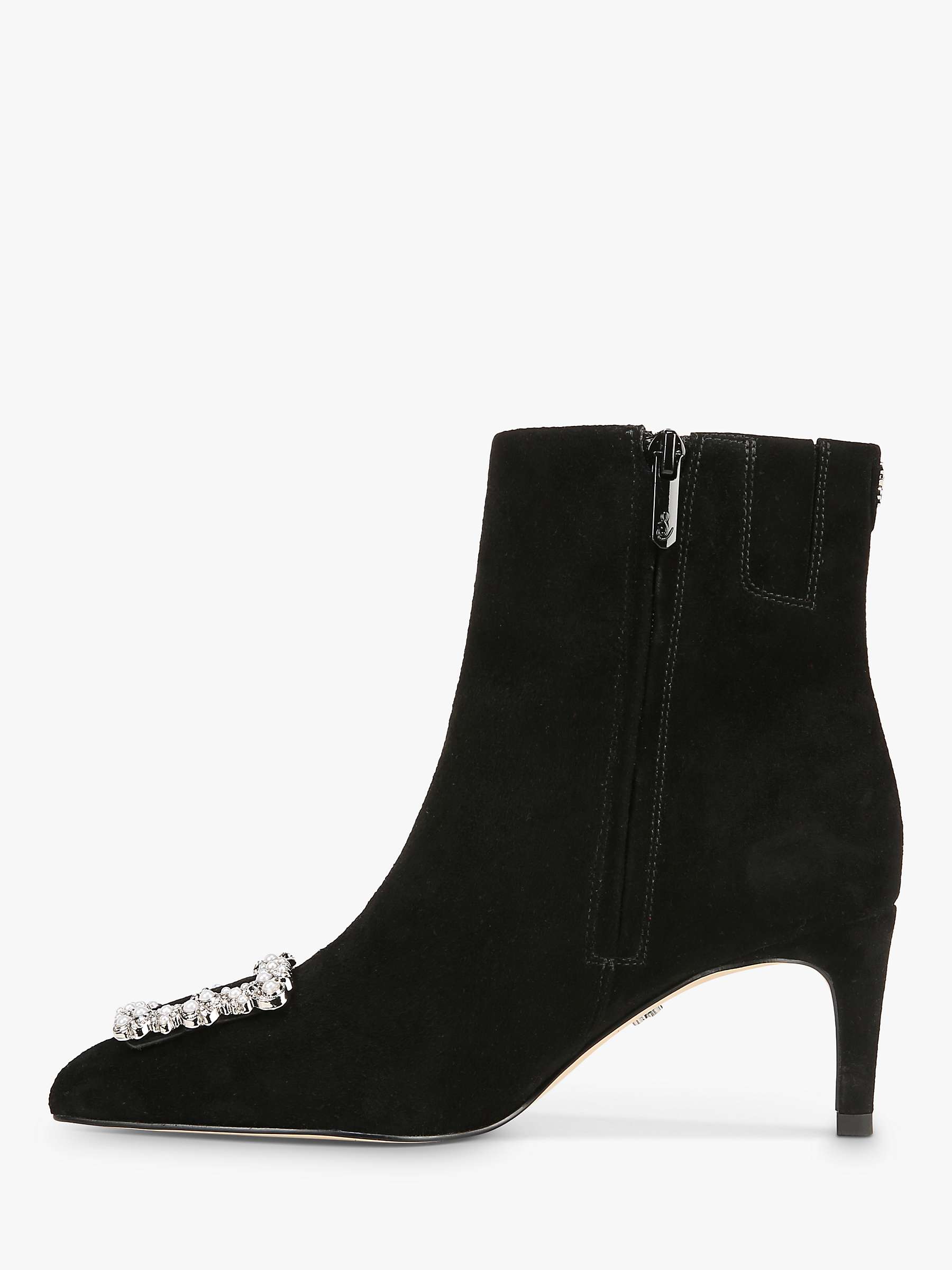 Buy Sam Edelman Ulissa Luster Leather Ankle Boots, Black Online at johnlewis.com