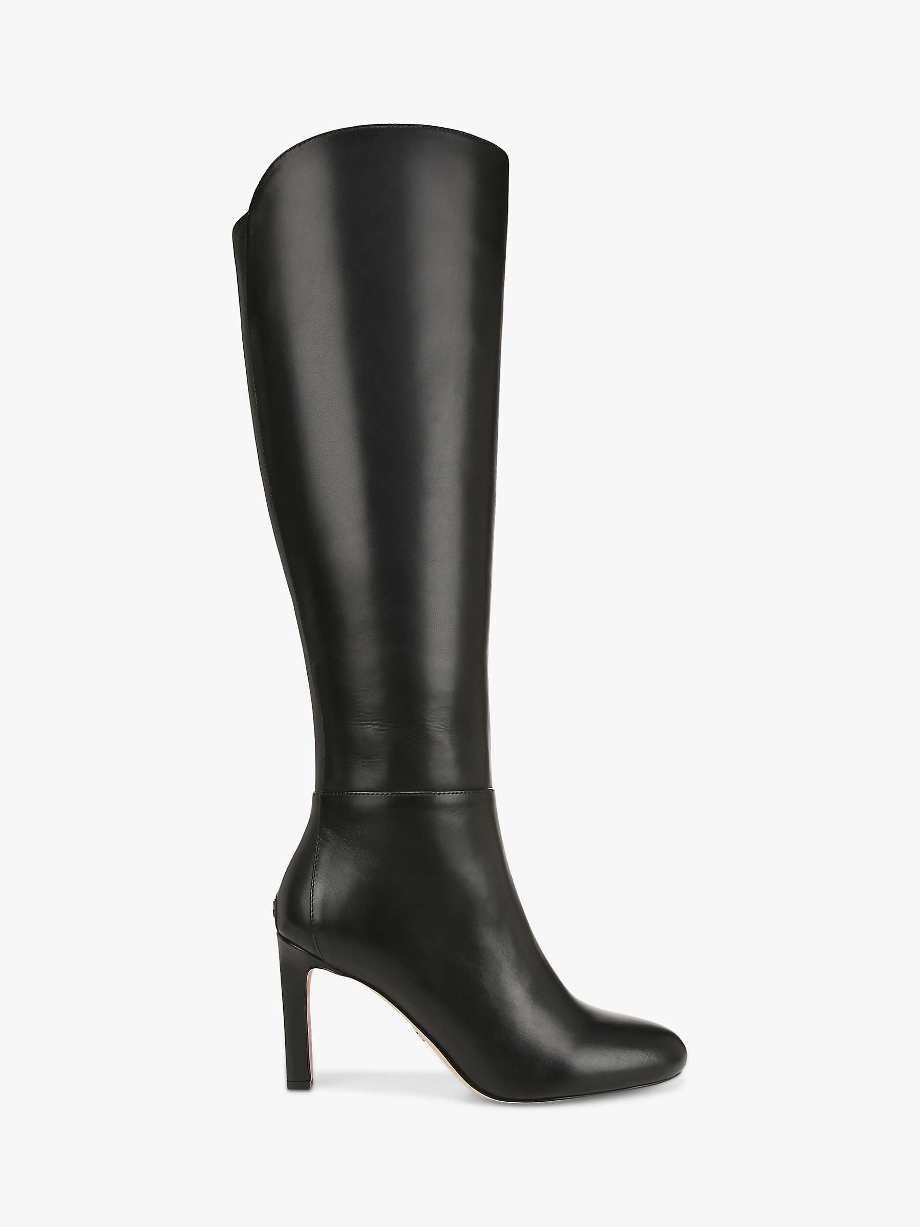 Buy Sam Edelman Shauna Knee High Leather Boots, Black Online at johnlewis.com