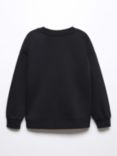 Mango Kids' Paris Cotton Sweatshirt, Black