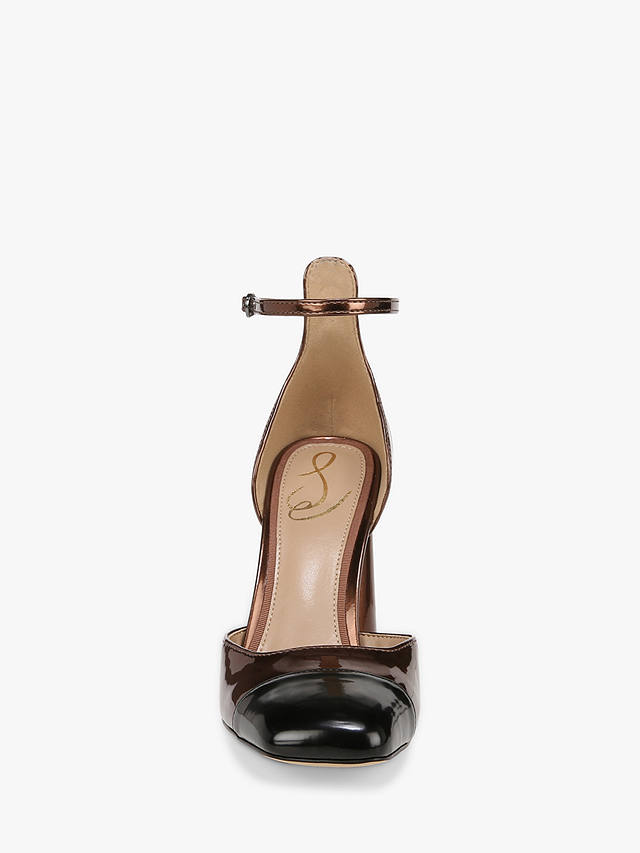 Sam Edelman Cristine Block Heel Shoes, Bronze/Black