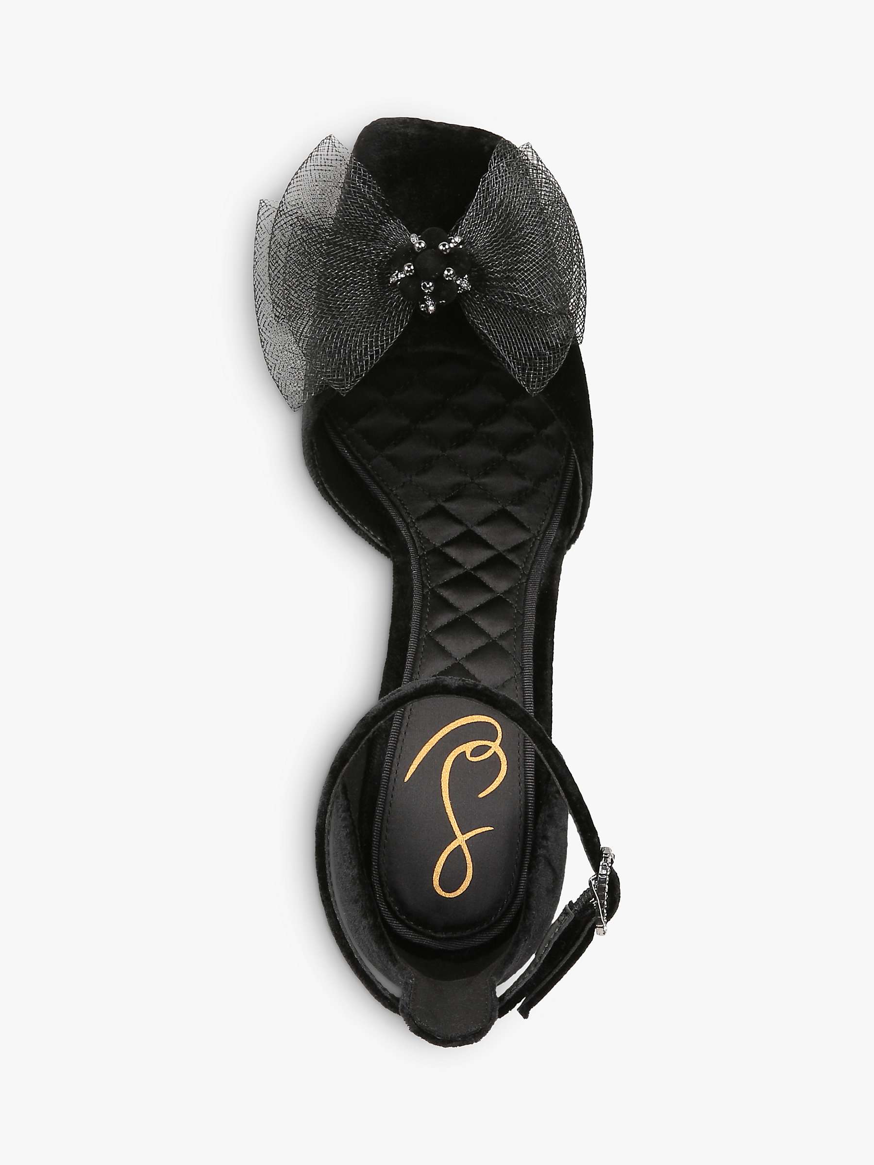 Buy Sam Edelman Colter Ankle Strap Heeled Court Shoes, Black Online at johnlewis.com