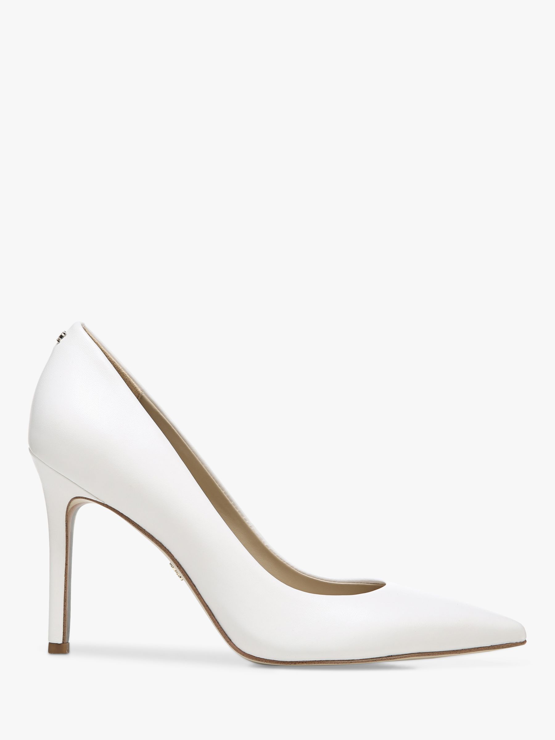 Sam Edelman Hazel Stiletto Heel Court Shoes, Bright White, 3