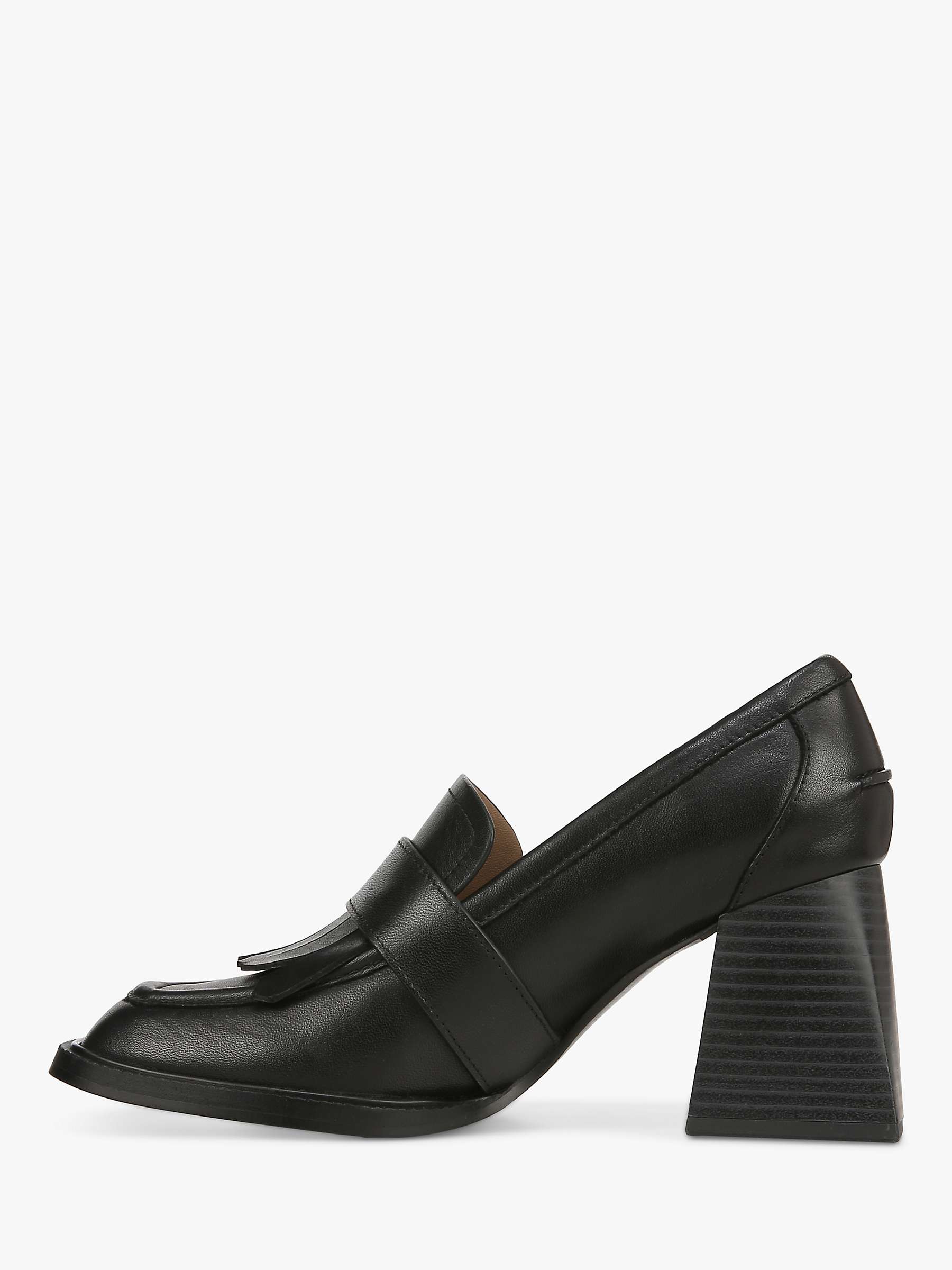 Sam Edelman Quinly Heeled Loafers, Black at John Lewis & Partners