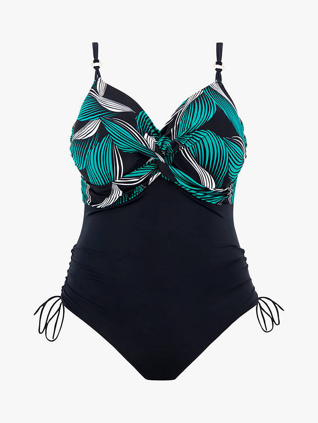 Fantasie Saint Lucia Twist Front Underwired Swimsuit, Black